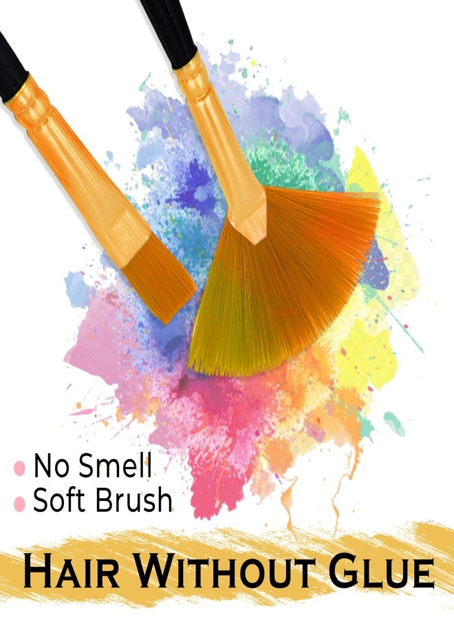 Eduway Painting Brush Set of 12 | Professional Artist Brushes with Rounded Pointed Tips | Suitable for Acrylic, Watercolor, Gouache | Ideal for Beginners, Students, Artists & Hobbyists - Image 4